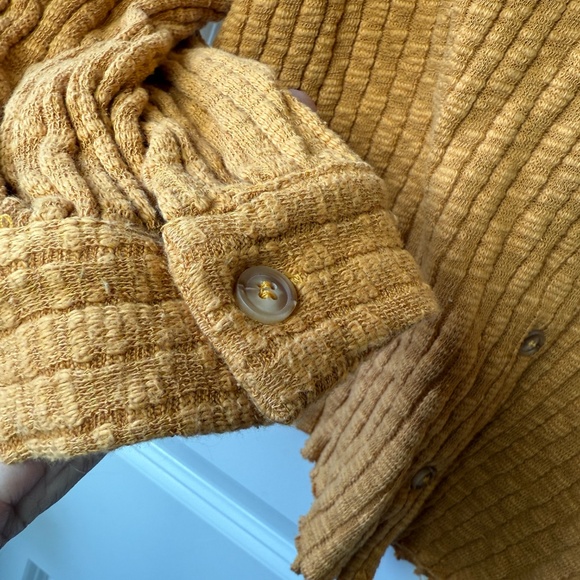 CPY - BKE Button-Down Long Sleeve Knit Shirt - Mustard Yellow or Gold - XL - Picture 5 of 16